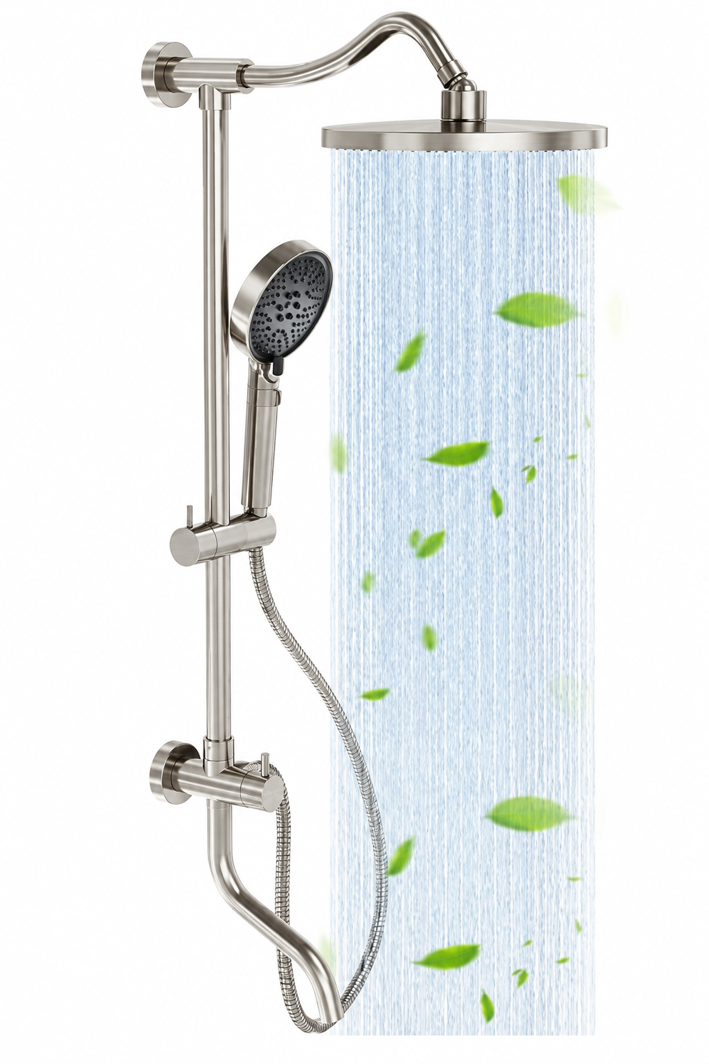 Rainshower And Handheld Retrofit Shower System