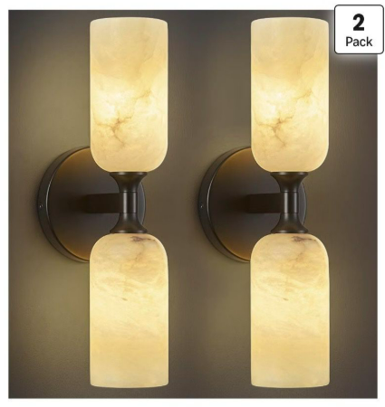 Natural Alabaster Wall Sconces