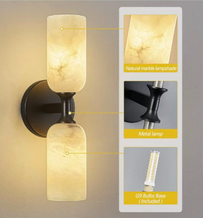 Natural Alabaster Wall Sconces 4