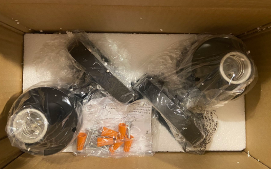 Clear Glass Wall Light Fixture 22" 2-Pack 3