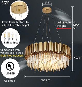 Round Crystal Chandelier 3