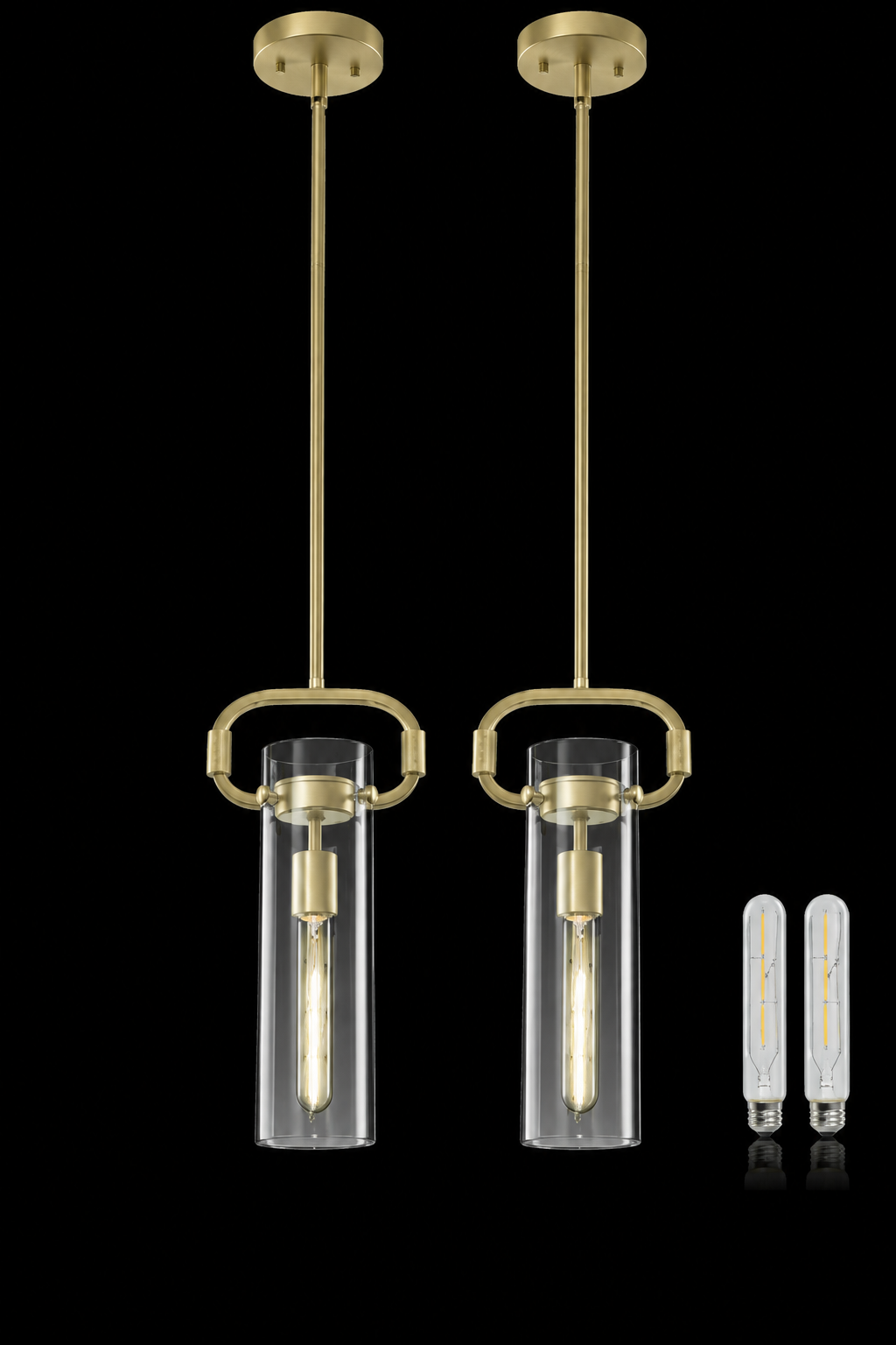 Glass Pendant Light Gold