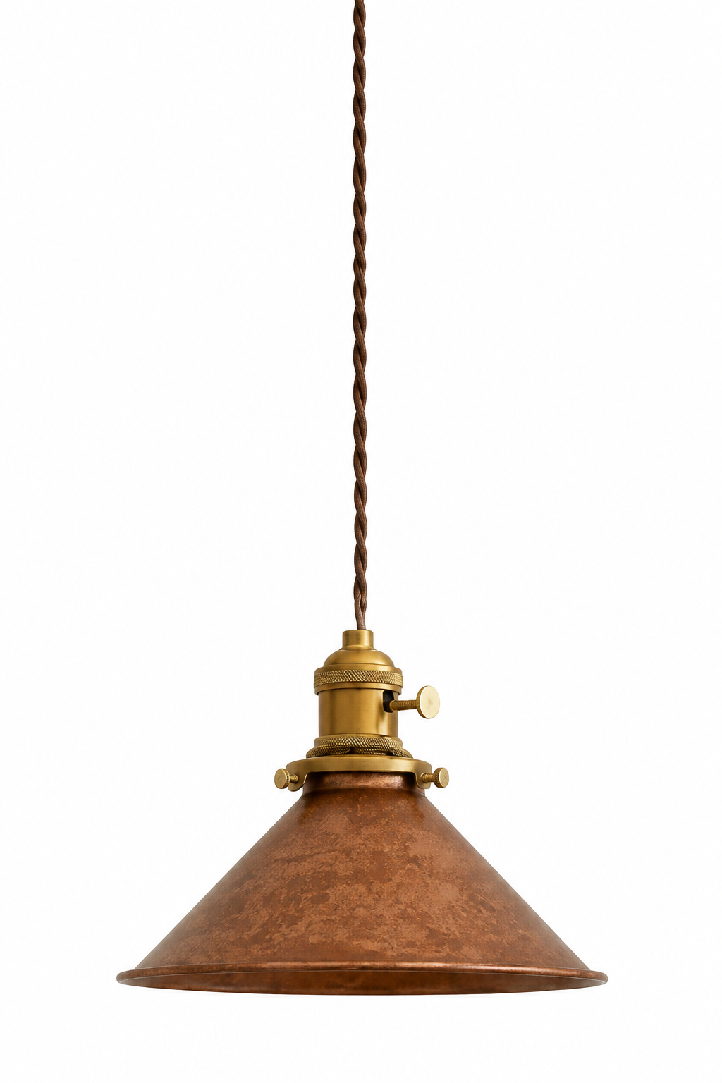 Pendant Light Rusted Copper Lampshade