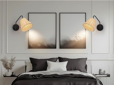 Wall Sconces Boho Rattan