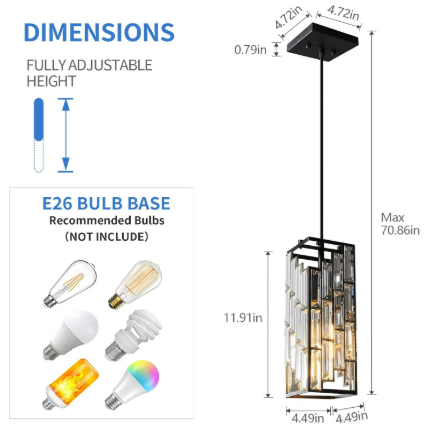 Pendant Light Crystal 3