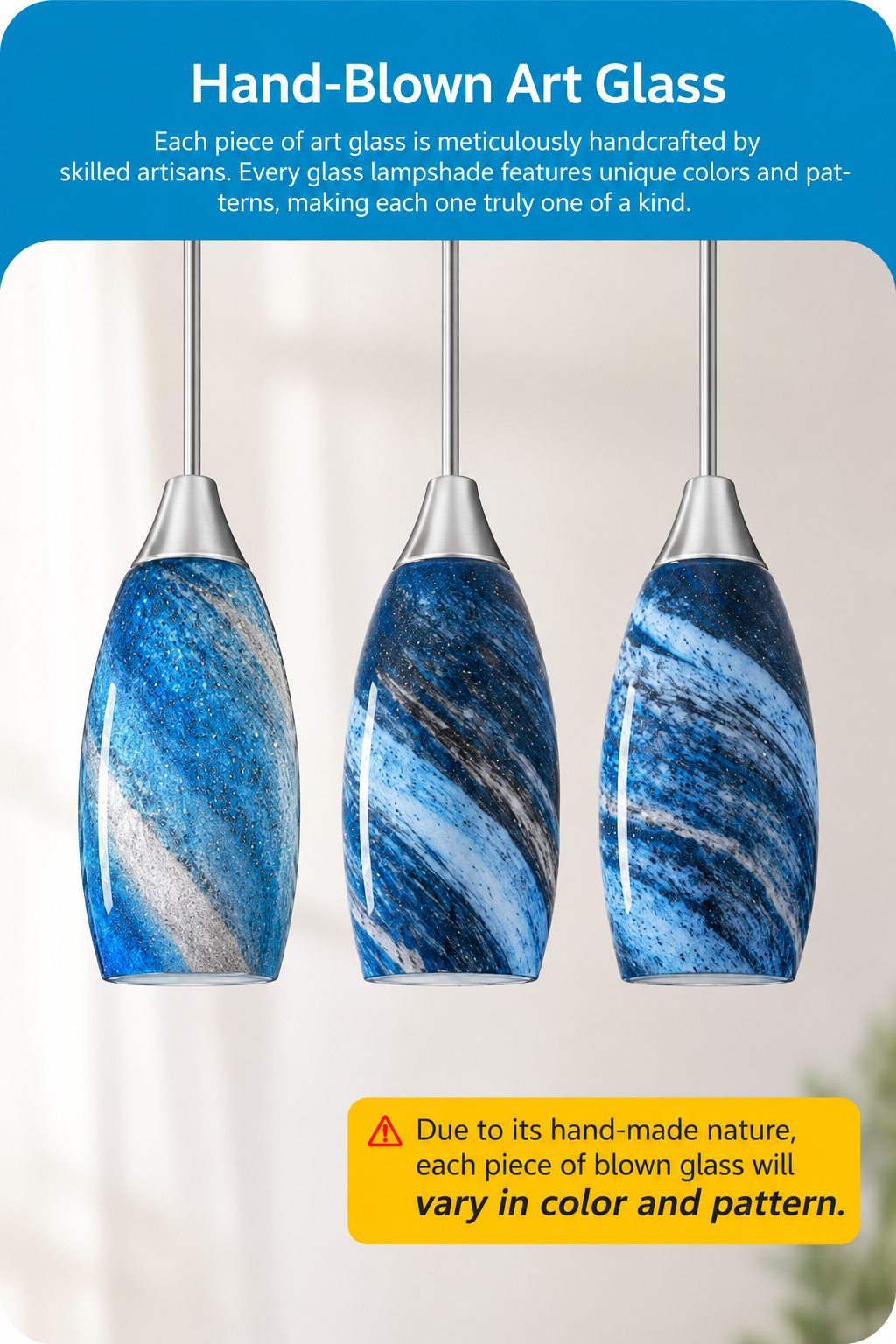 Pendant Lights Blown Glass (2-pack)