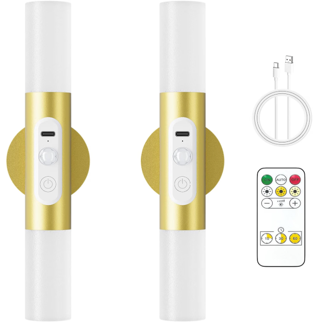 Wireless Wall Sconces with Motion Sensor