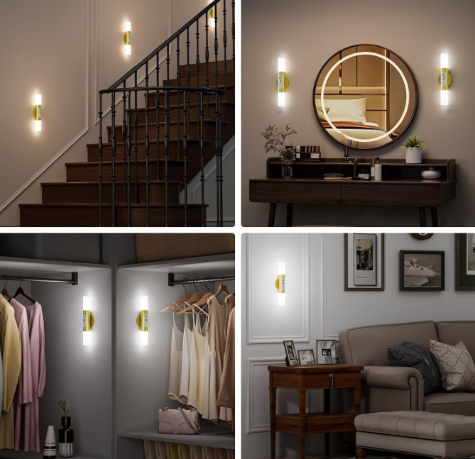 Wireless Wall Sconces with Motion Sensor