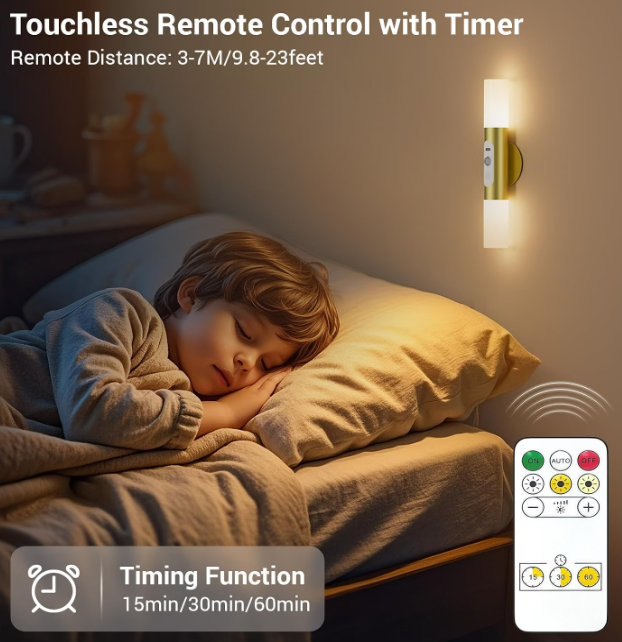 Wireless Wall Sconces with Motion Sensor 4