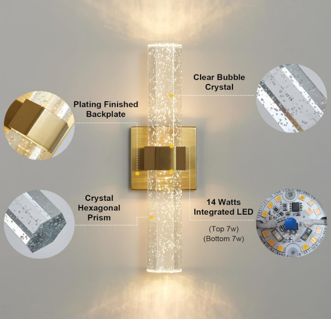 Wall Sconces Crystal LED 4