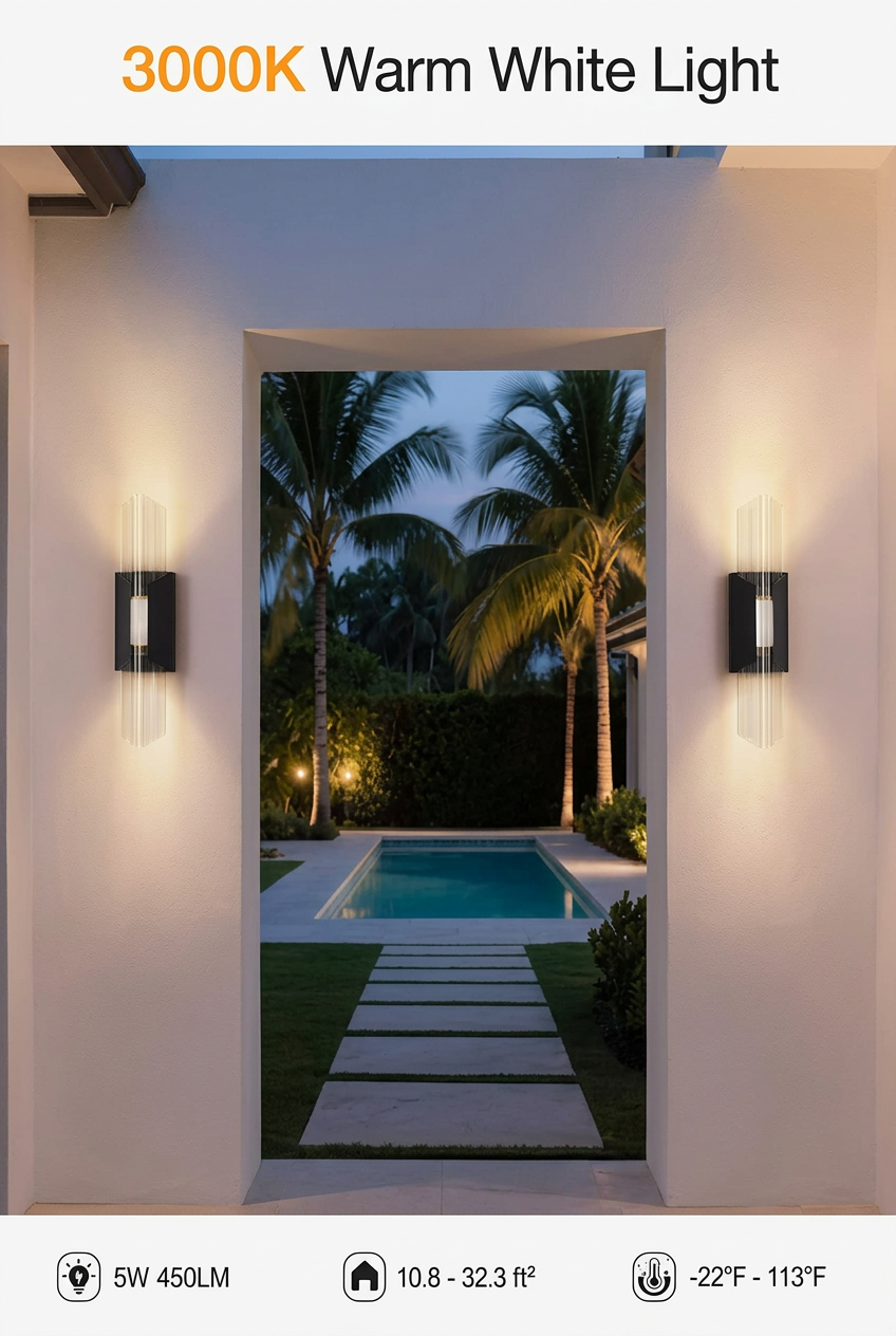 Solar Dusk-to-Dawn Outdoor Sconces
