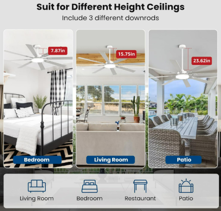 Ceiling Fan 72 Inch 5