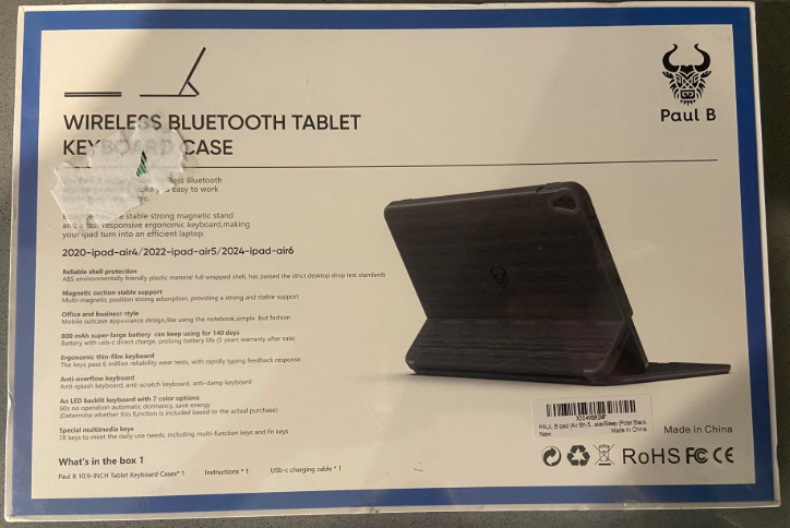 iPad Air 10.9 Inch Case and Bluetooth Keyboard