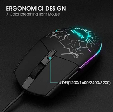 Rainbow Backlit Gaming Keyboard with Mouse 5