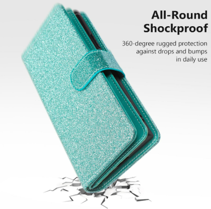 iPhone 14 Pro Glitter Wallet Case