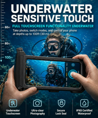 Underwater Phone Case for Snorkeling - 100ft 3