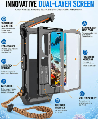 Underwater Phone Case for Snorkeling - 100ft 5