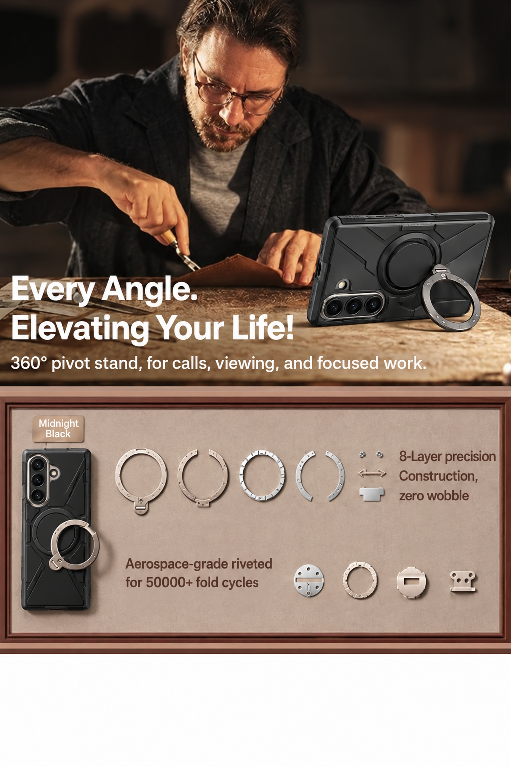 Q3 VegSkin Galaxy Z Fold 8 Ultra Case Leather 5