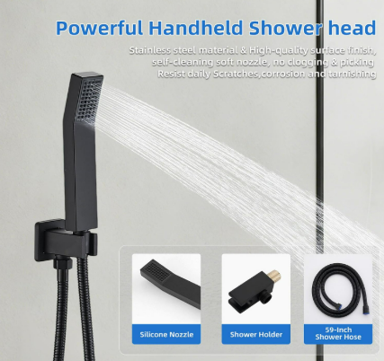 Shower Faucet Set With 8" Shower Head 5