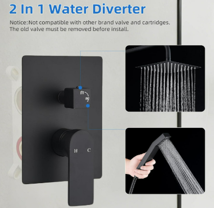 Shower Faucet Set With 8" Shower Head 6