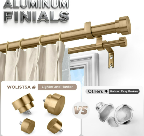 Curtain Dual Rods 36-76" 3