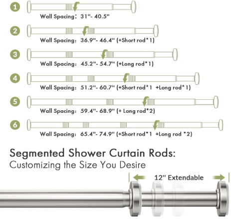 Shower Rod 31-78" 7