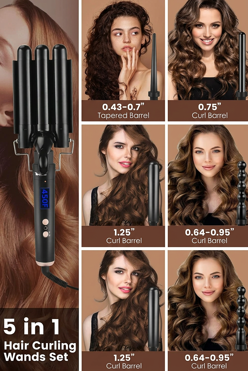 5-in-1 Curling Iron Set