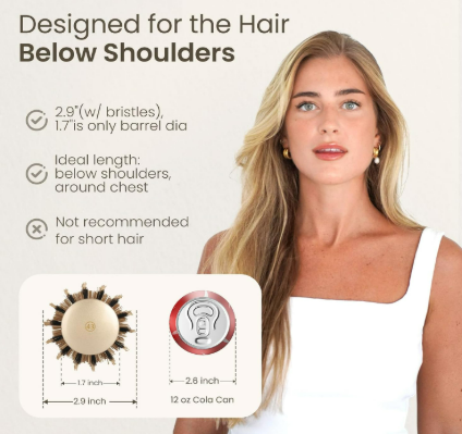 Ceramic Ionic Hair Brush 2.9" 4