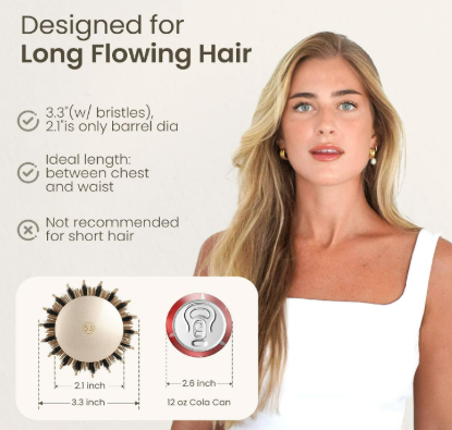 Ceramic Ionic Hair Brush 3.3" 3