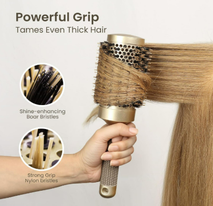 Ceramic Ionic Hair Brush 3.3" 4