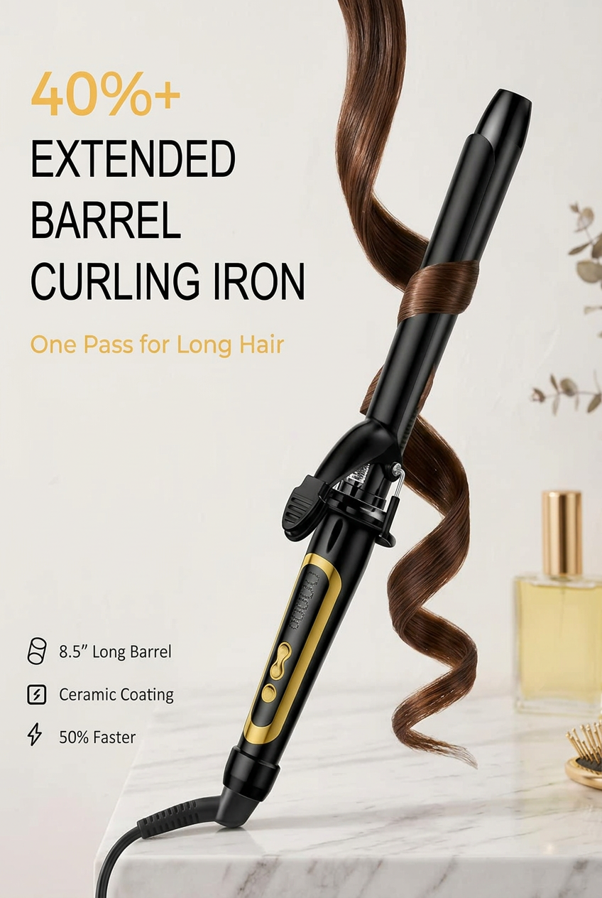 Dual Voltage Ceramic Curling Iron 3