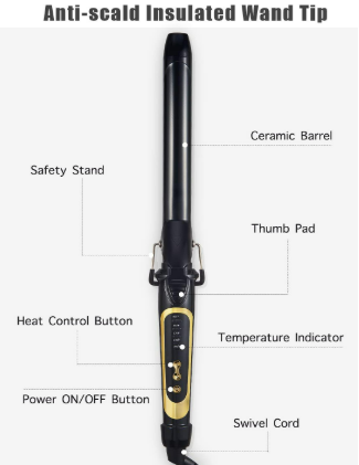 Dual Voltage Ceramic Curling Iron 6