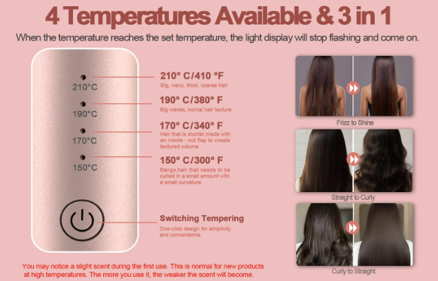 Portable Hair Curling Iron Brush 7