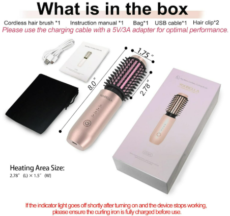Portable Hair Curling Iron Brush 9