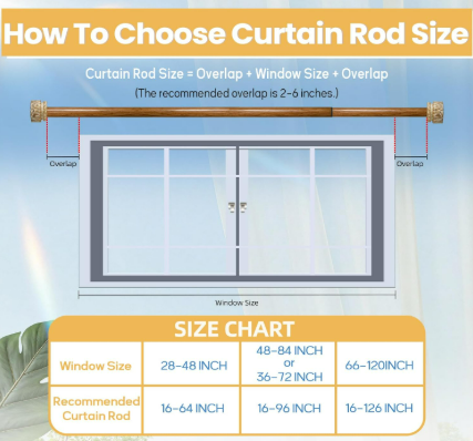 Faux Wood Double Curtain Rod 5