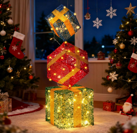 Lighted Christmas Box Decorations