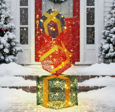 Lighted Christmas Box Decorations