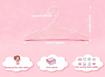 Doll Clothes Hangers 36cnt 3
