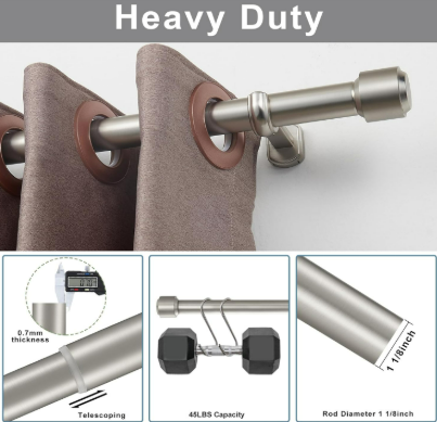 Curtain Rod 72-144" 4