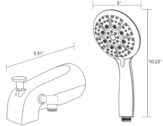 Bathtub Faucet Showerhead 6