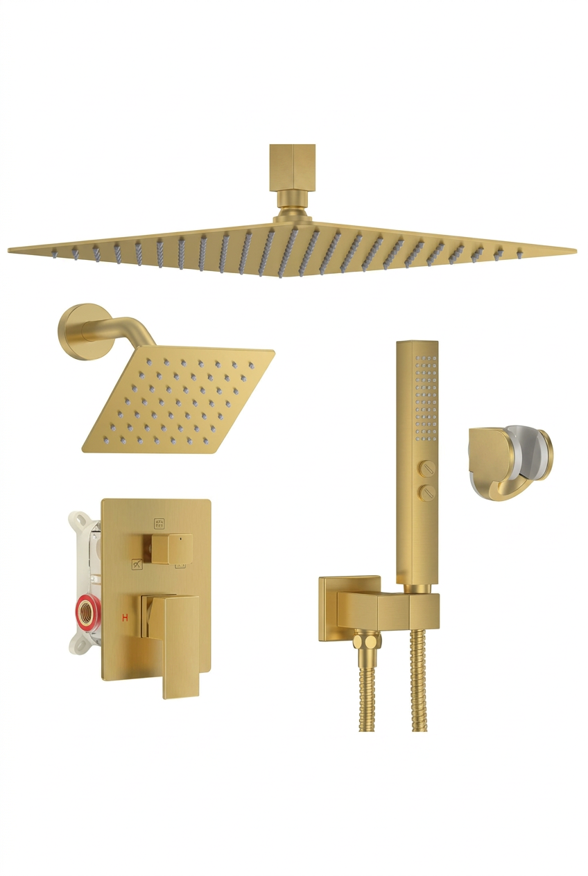 Dual Rain Shower System 12" and 6" 1