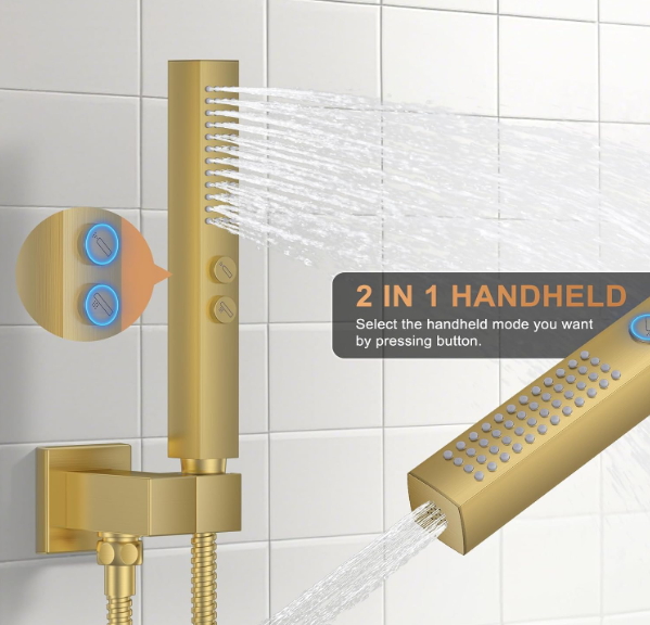 Dual Rain Shower System 12" and 6" 4