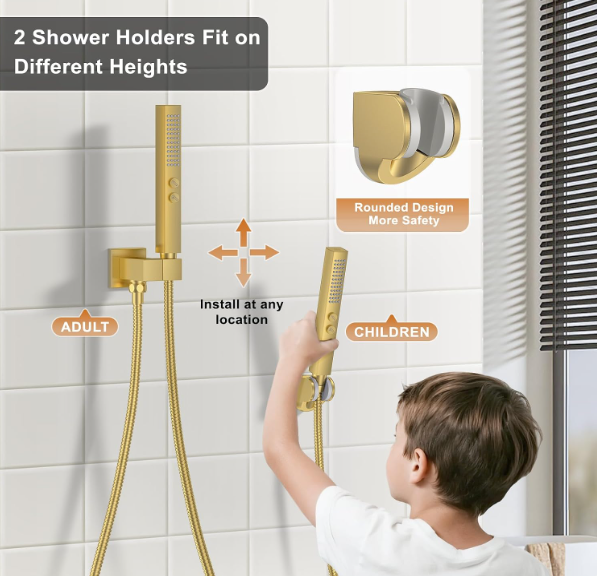 Dual Rain Shower System 12" and 6" 7