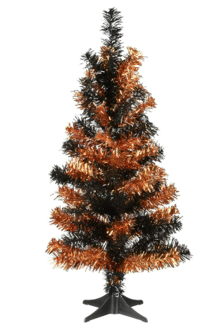 Halloween Tinsel Tree 24" 1
