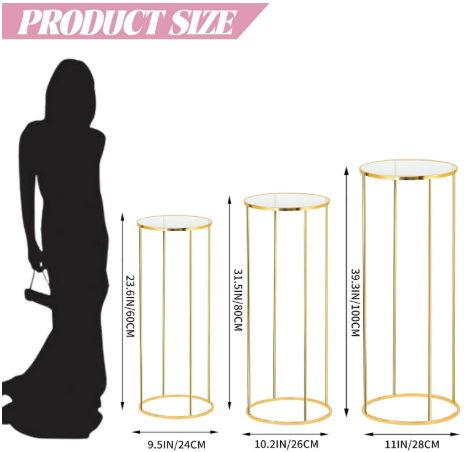 Cylinder Pedestal Stands (3) 4