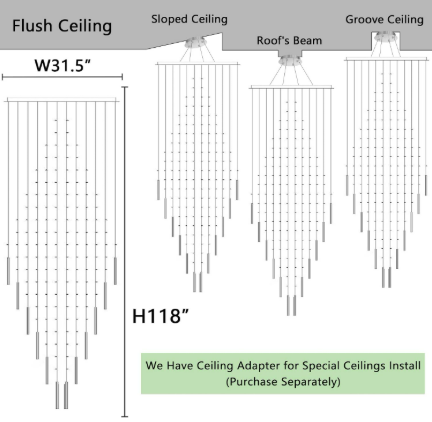 Large Glam LED Chandelier 5
