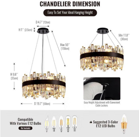 Round Crystal Chandelier 3