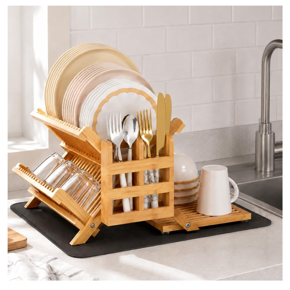 Bamboo Dish Drying Rack