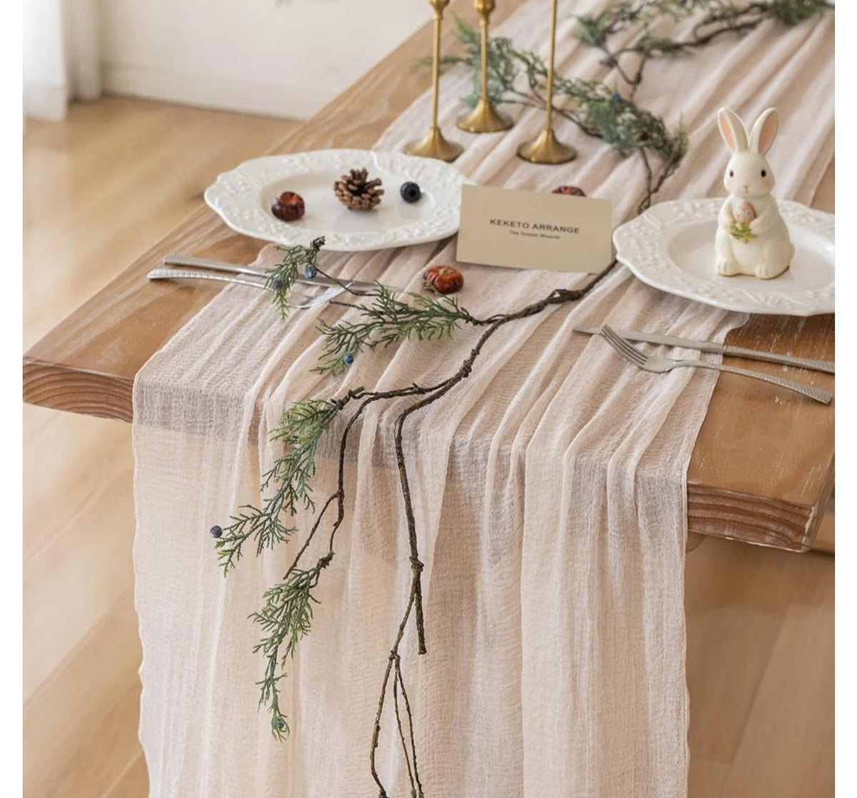 Cheesecloth Table Runner