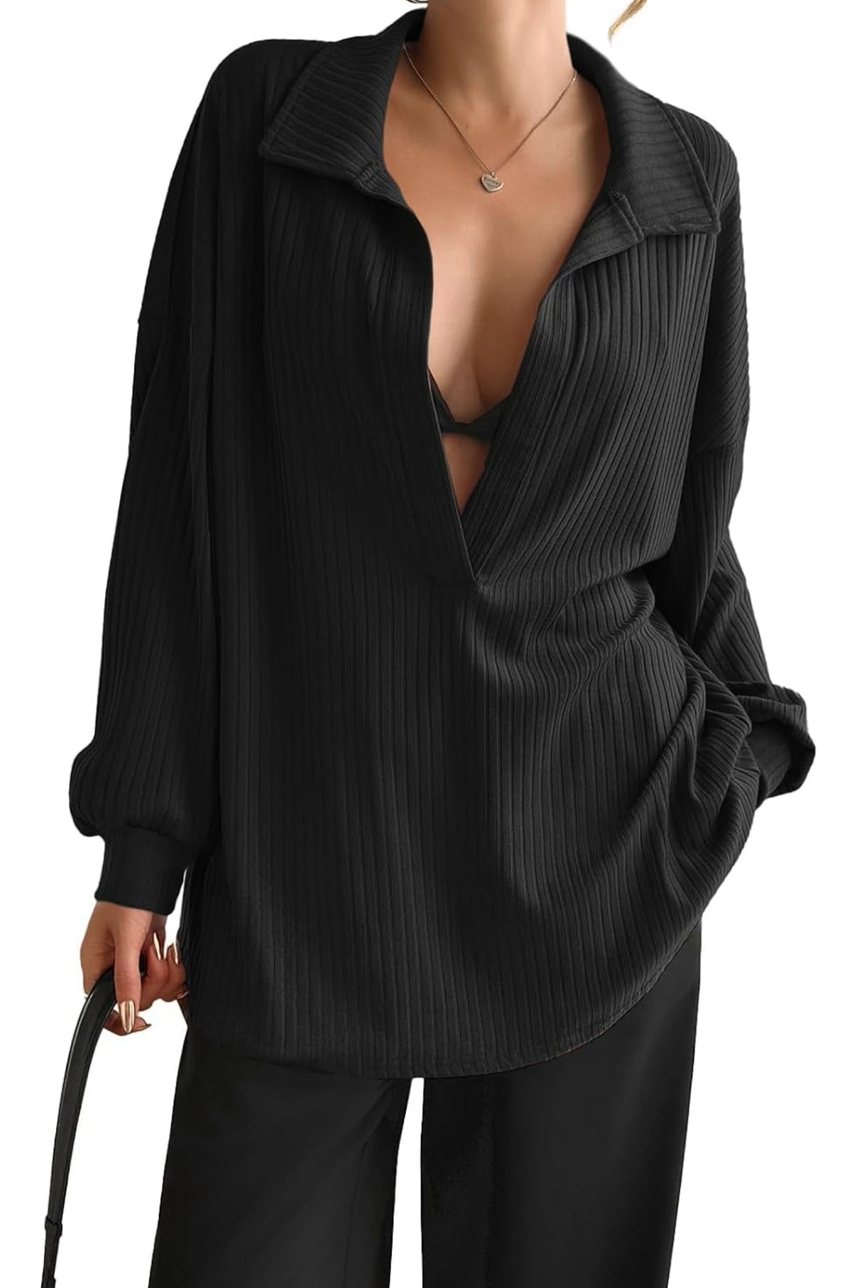 Oversize Knit Pullover Top